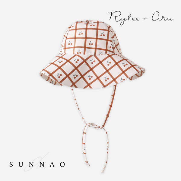 <Rylee + Cru> FLOPPY SWIM HAT - CHERRY CHECK