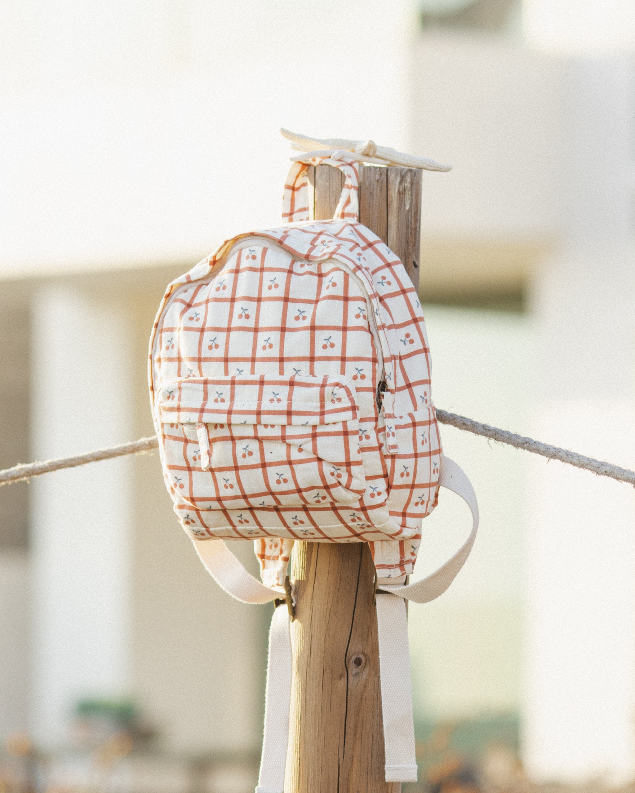 <Rylee + Cru> MINI BACKPACK - CHERRY CHECK