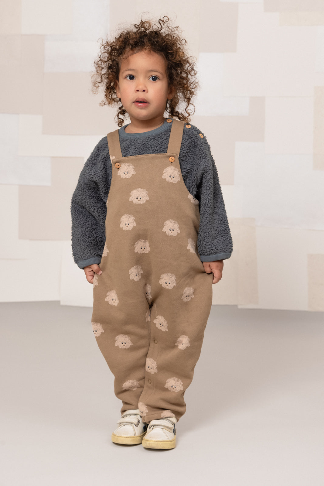 <STUDIO BOHEME PARIS> HOMER OVERALLS  - MOCHA / DOGS
