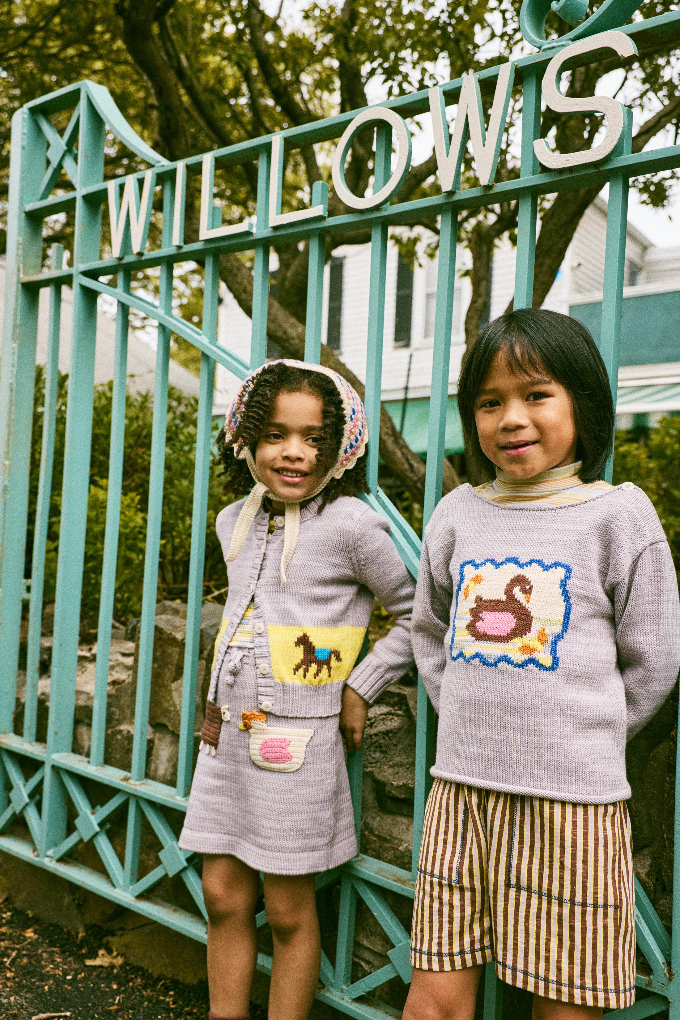 <Misha&Puff> RALLY SHORT - COLA PAINTERLY STRIPE