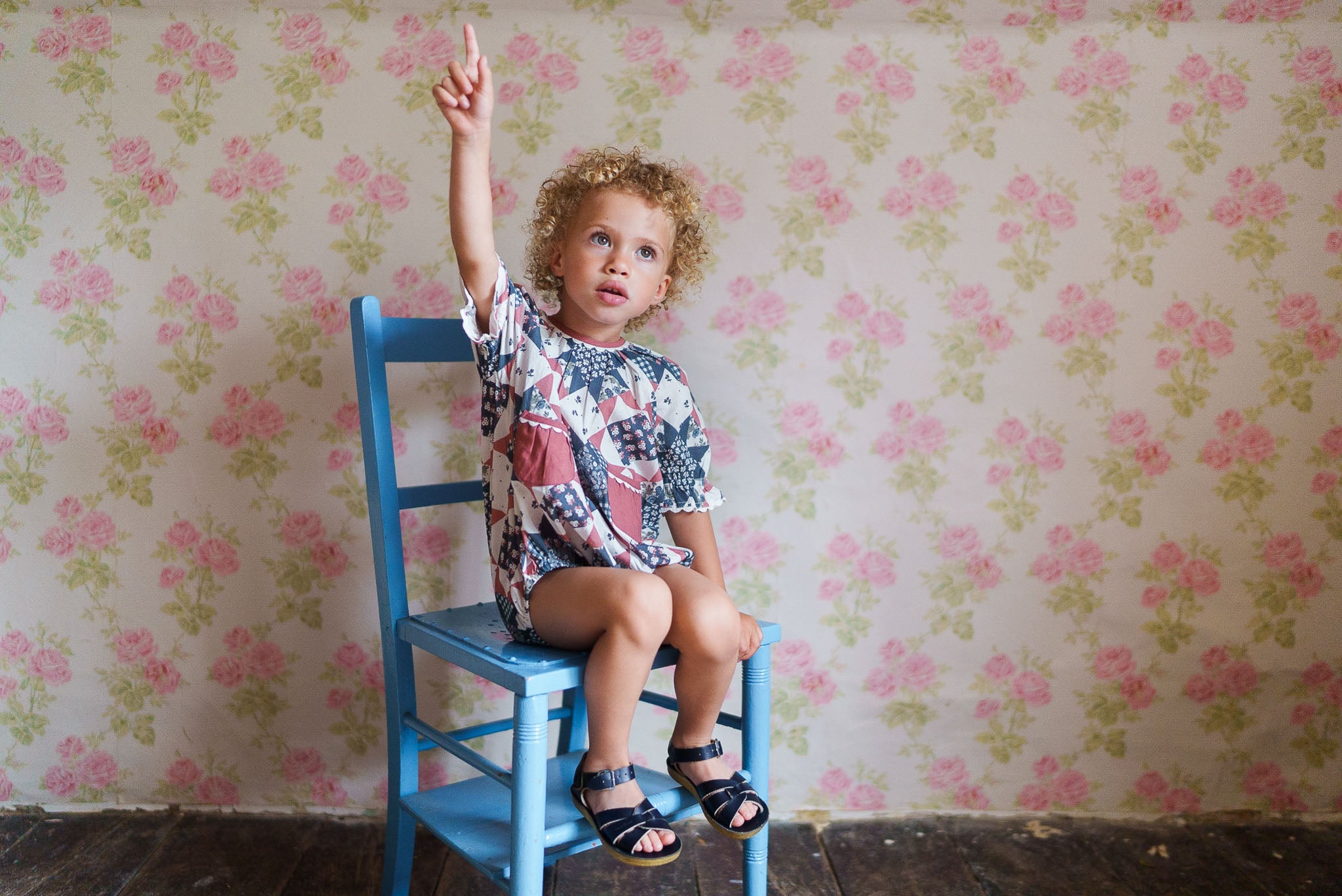 <Little Cotton Clothes> Romy Romper Patchwork Floral　