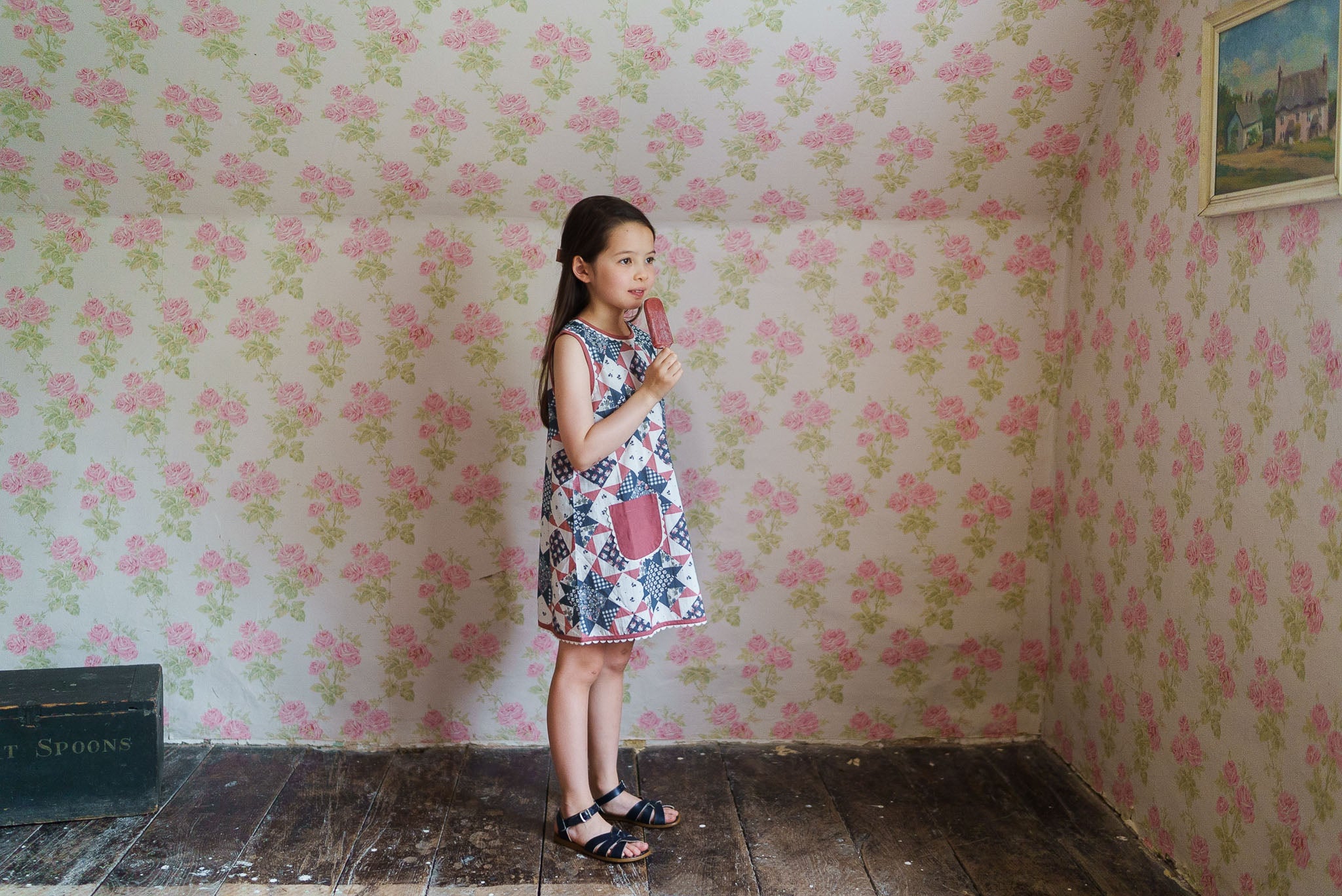 <Little Cotton Clothes> Hannah Dress Patchwork Floral　