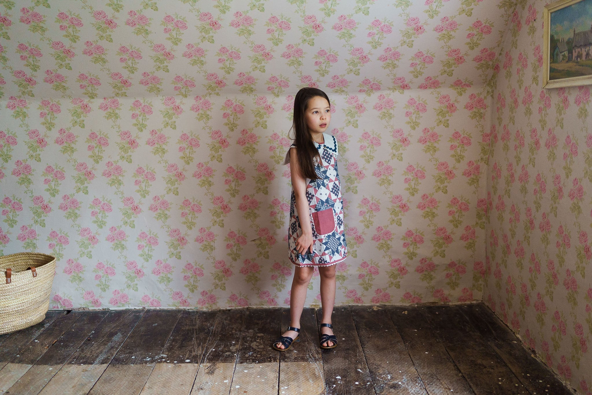 <Little Cotton Clothes> Hannah Dress Patchwork Floral　