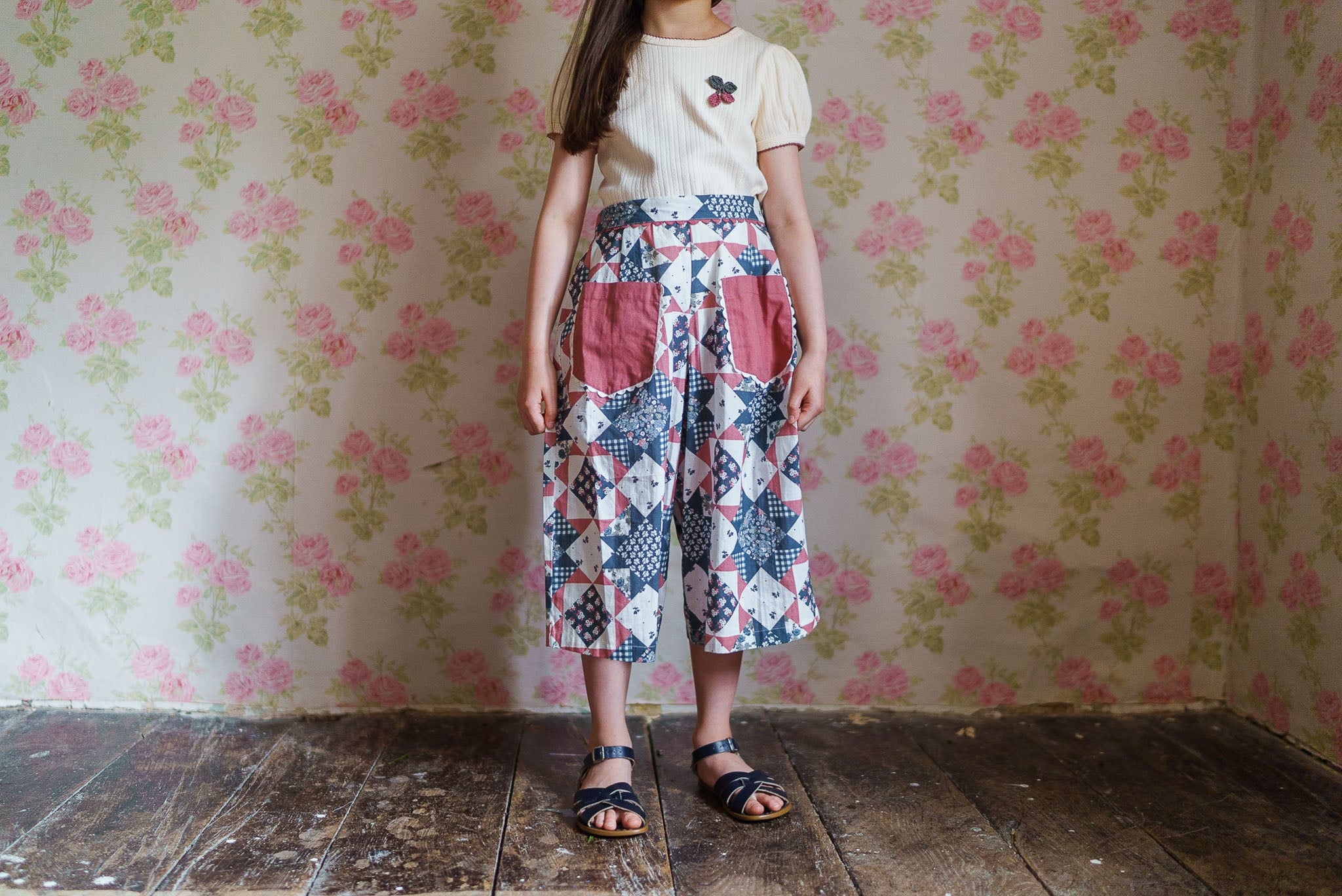 <Little Cotton Clothes> Molly Trousers Patchwork Floral　
