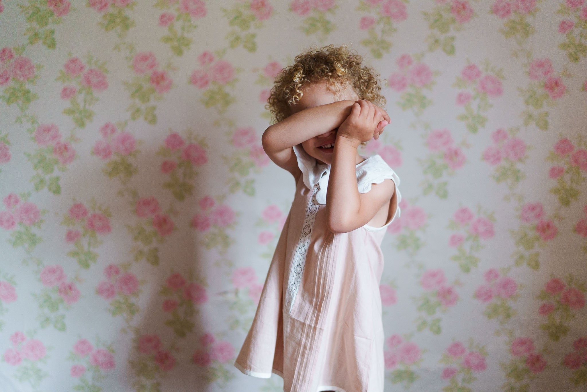 <Little Cotton Clothes> Hannah Dress in powder　