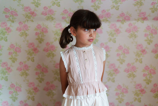 <Little Cotton Clothes> Fay blouse in powder　