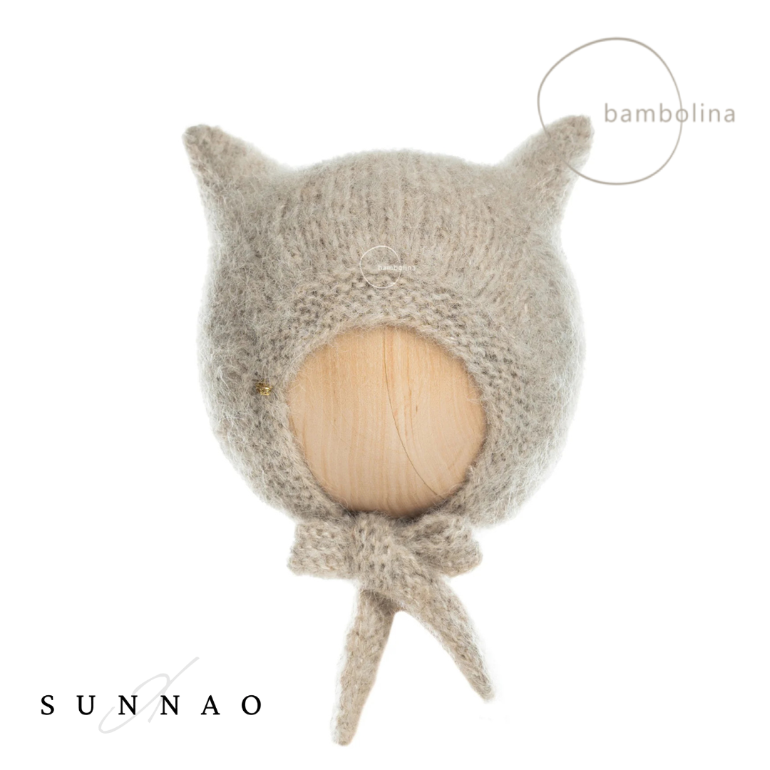 <Bambolina>Classic Kitty bonnet - BEIGE