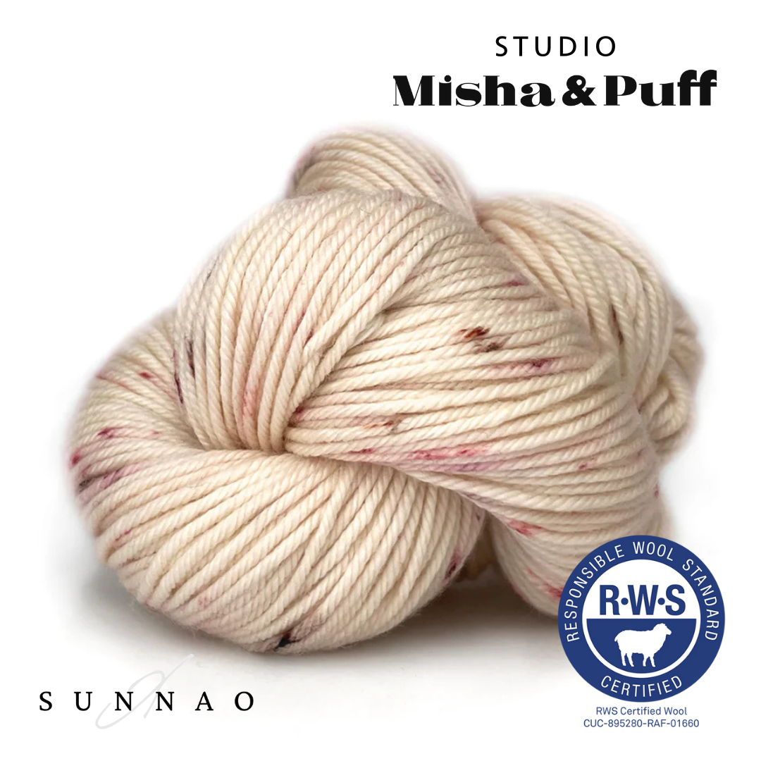 Studio Misha &amp; Puff - RWS Yarn Skein - Dusty rose confetti