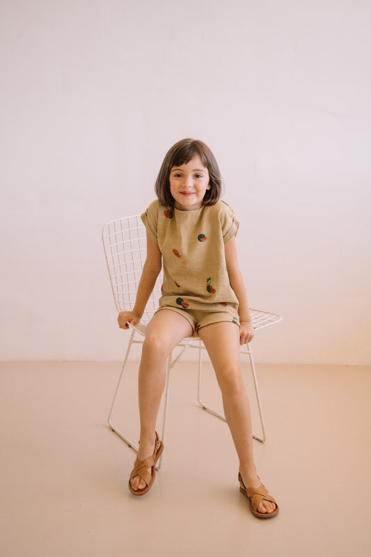 【予約】<STUDIO BOHEME PARIS> BLOUSE PRASLIN - STARFISH / WATERMELON - DROP2