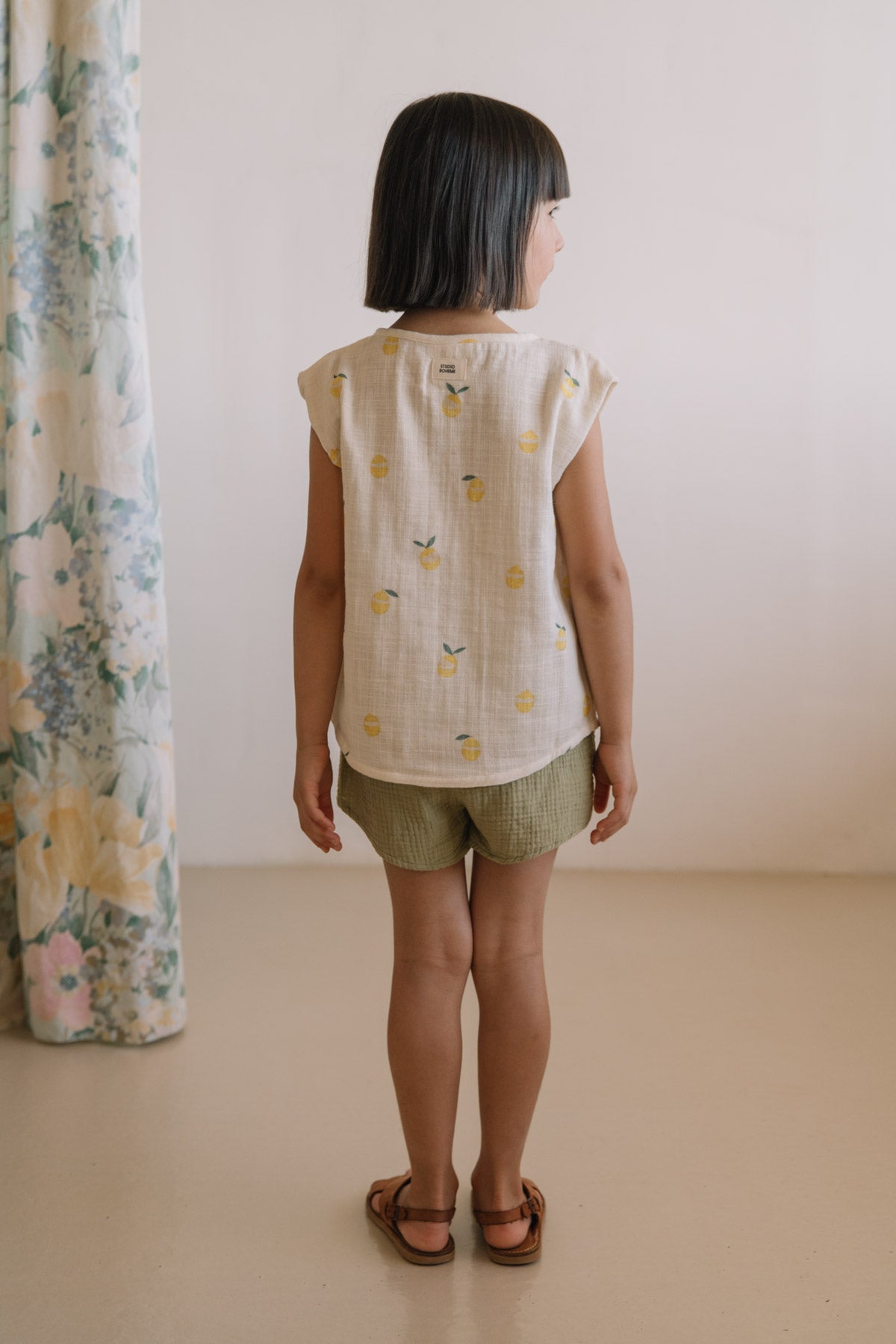 【予約】<STUDIO BOHEME PARIS> BLOUSE ROMAN - OFF WHITE / LEMON - DROP1