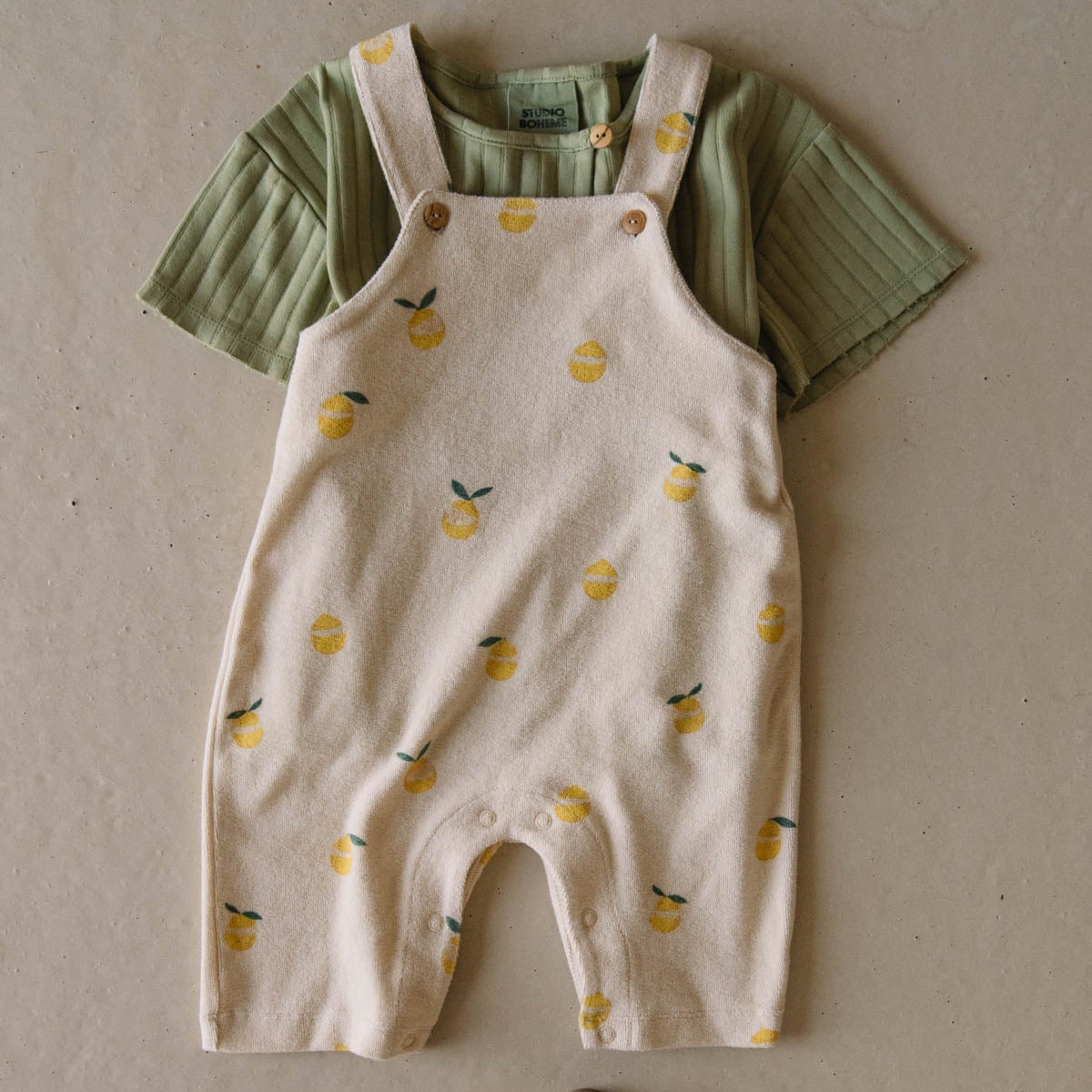 【予約】<STUDIO BOHEME PARIS> OVERALL HOMER - SAND / LEMON - DROP1