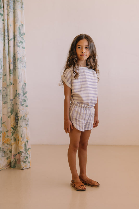 <STUDIO BOHEME PARIS> BLOUSE PRASLIN - IRIS STRIPES - DROP2