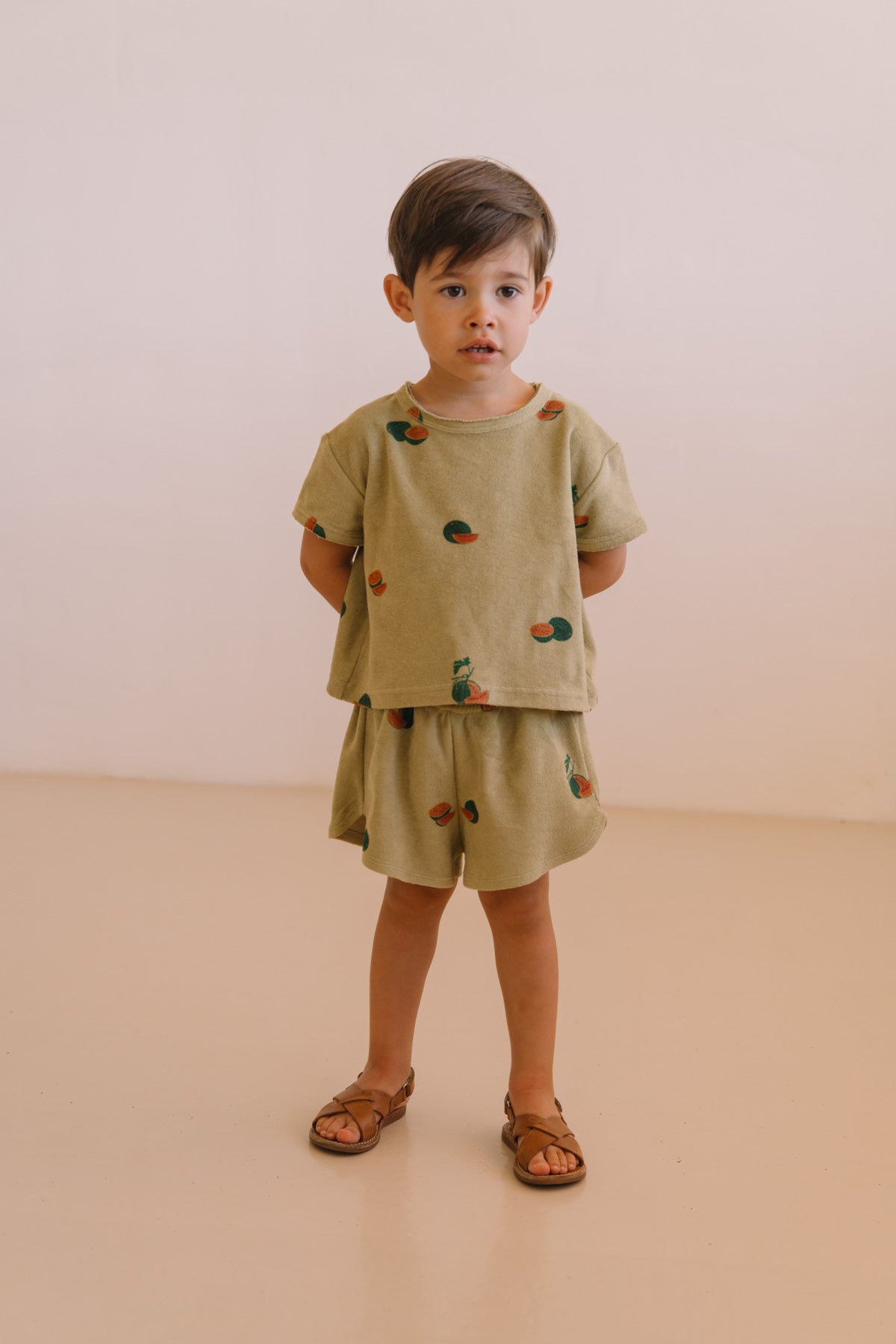 【予約】<STUDIO BOHEME PARIS> TSHIRT ESSENTIAL - GOLDEN GREEN / WATERMELON - DROP2