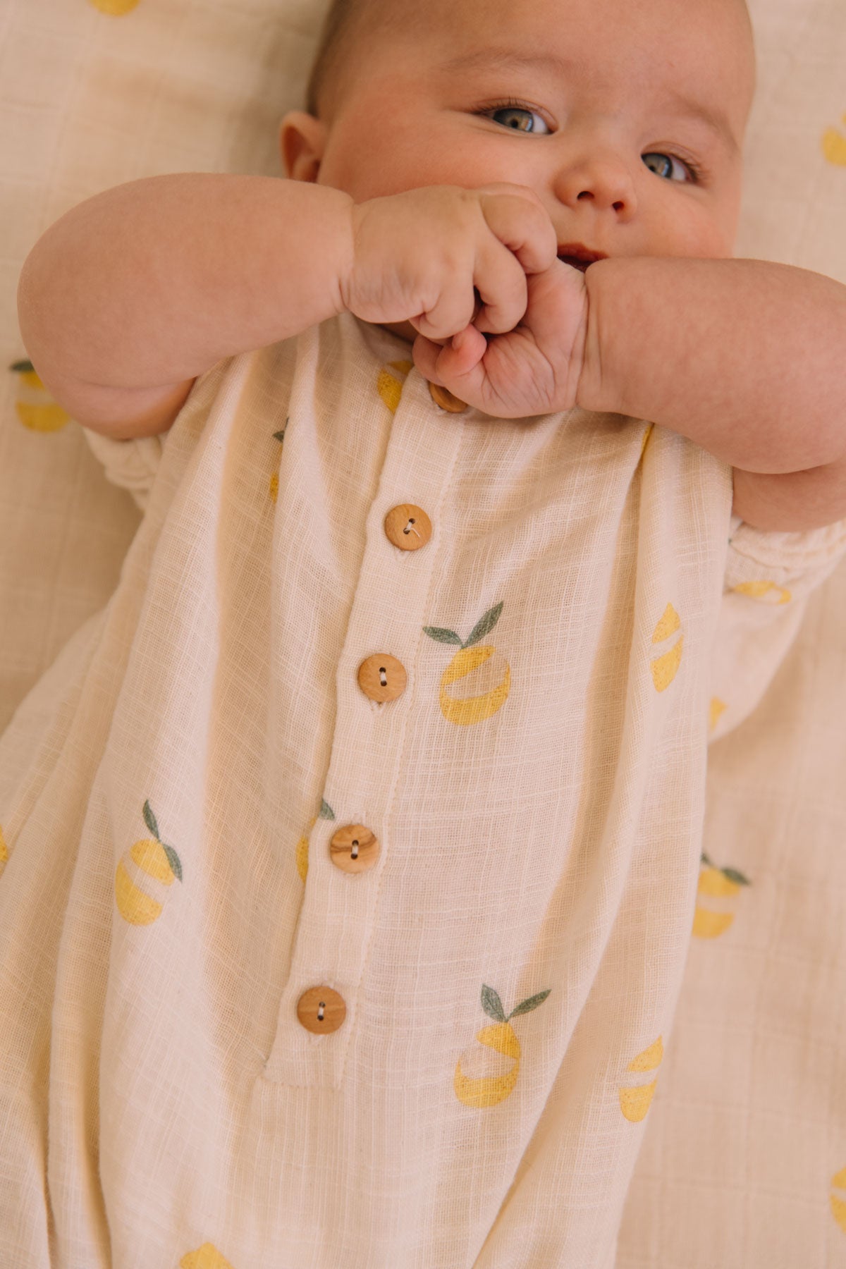 【予約】<STUDIO BOHEME PARIS> ROMPER BEBECITO - OFF WHITE / LEMON - DROP2