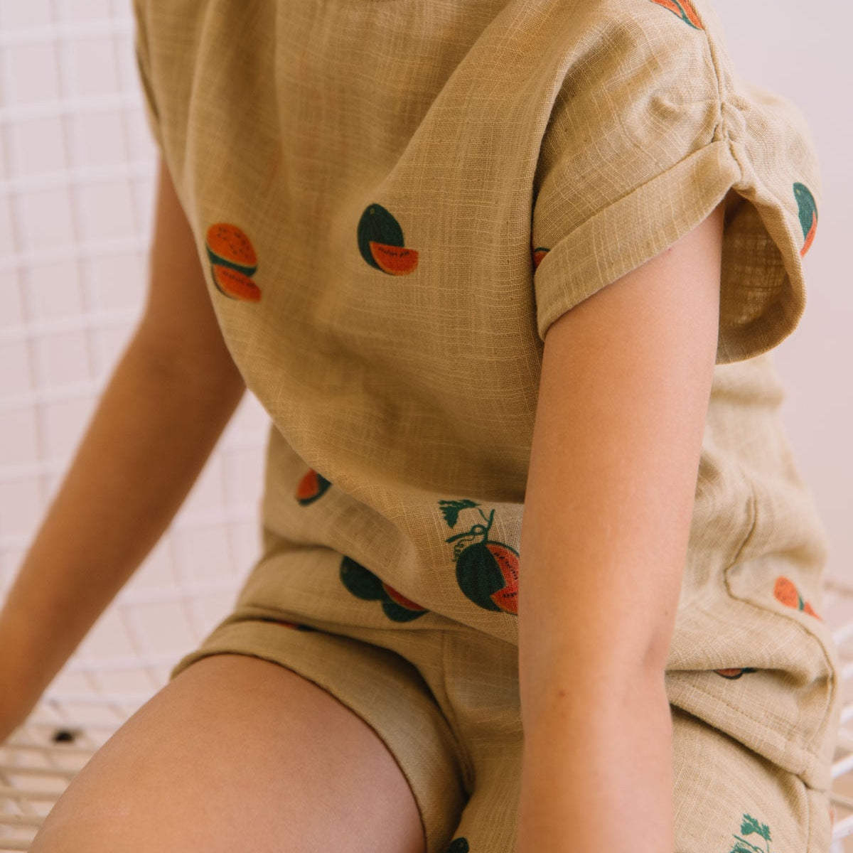 【予約】<STUDIO BOHEME PARIS> SHORTS GEORGETTE - STARFISH / WATERMELON - DROP1