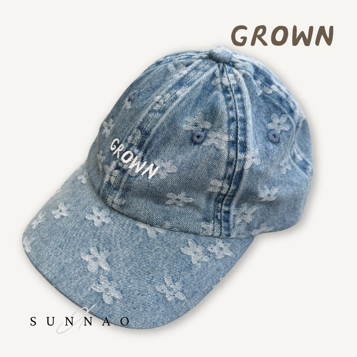 【予約販売】<GROWN> Daisy Denim Cap KIDS