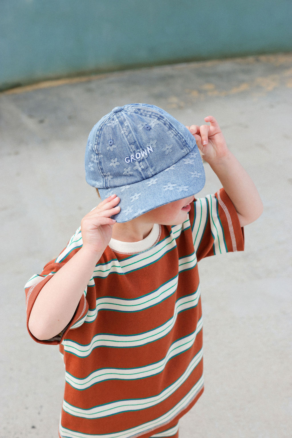 【予約販売】<GROWN> Daisy Denim Cap KIDS