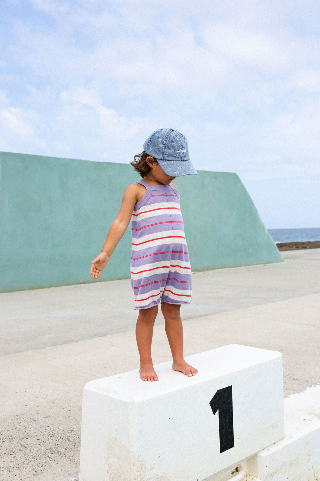【予約販売】<GROWN> Daisy Denim Cap KIDS