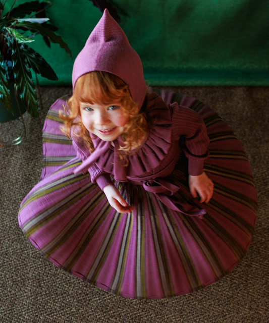 【予約】<MABLI> GWENNAN SKIRT - DAMSON STRIPE - DROP1