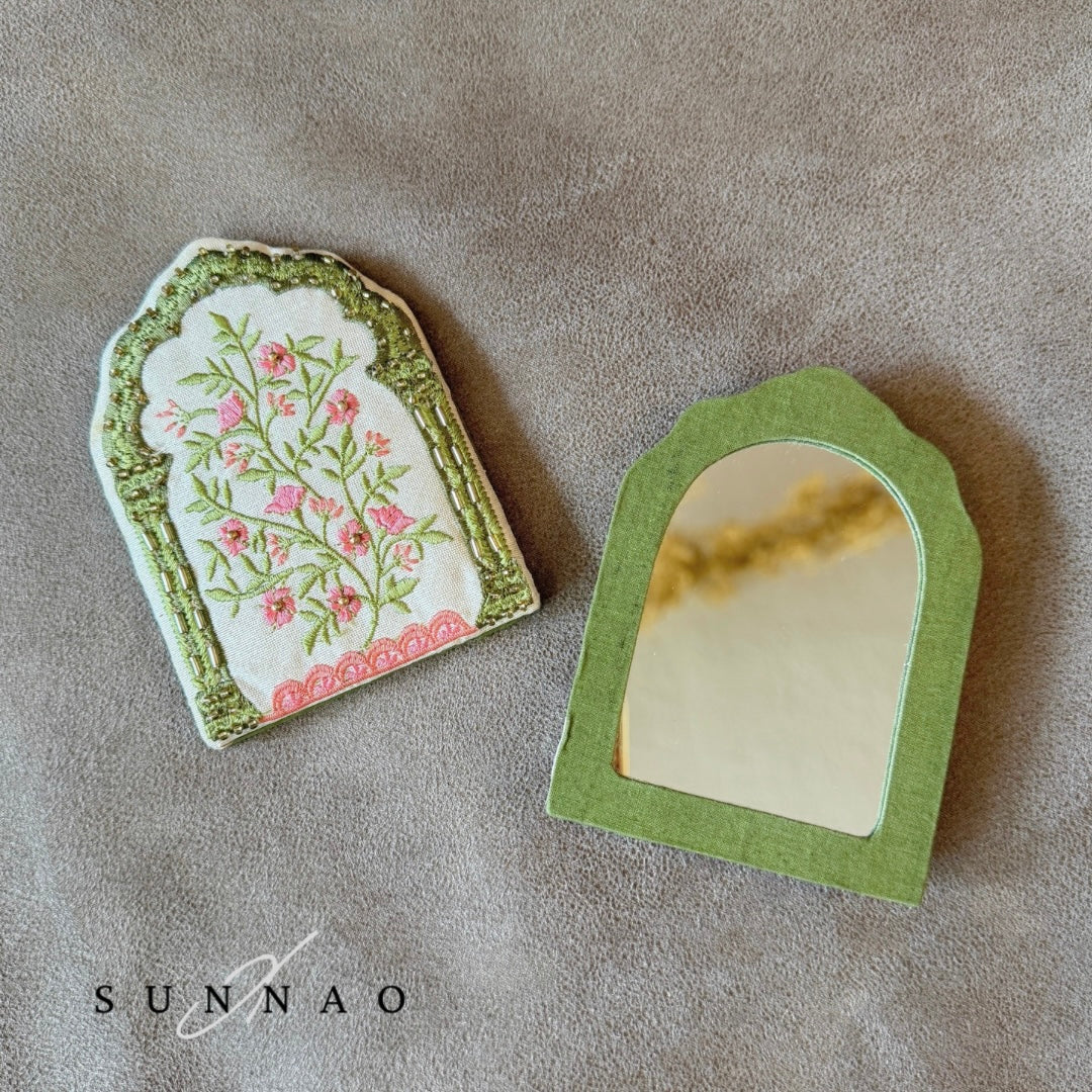 Indian Embroidery hand mirror