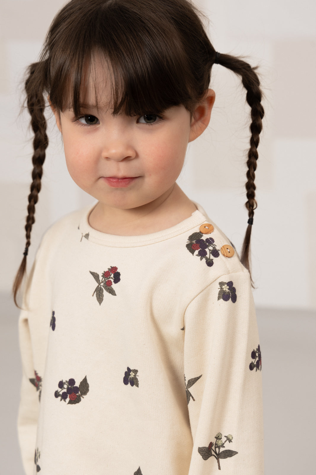 <STUDIO BOHEME PARIS> NOÉ SWEAT-SHIRT - ECRU / BLACKBERRIES