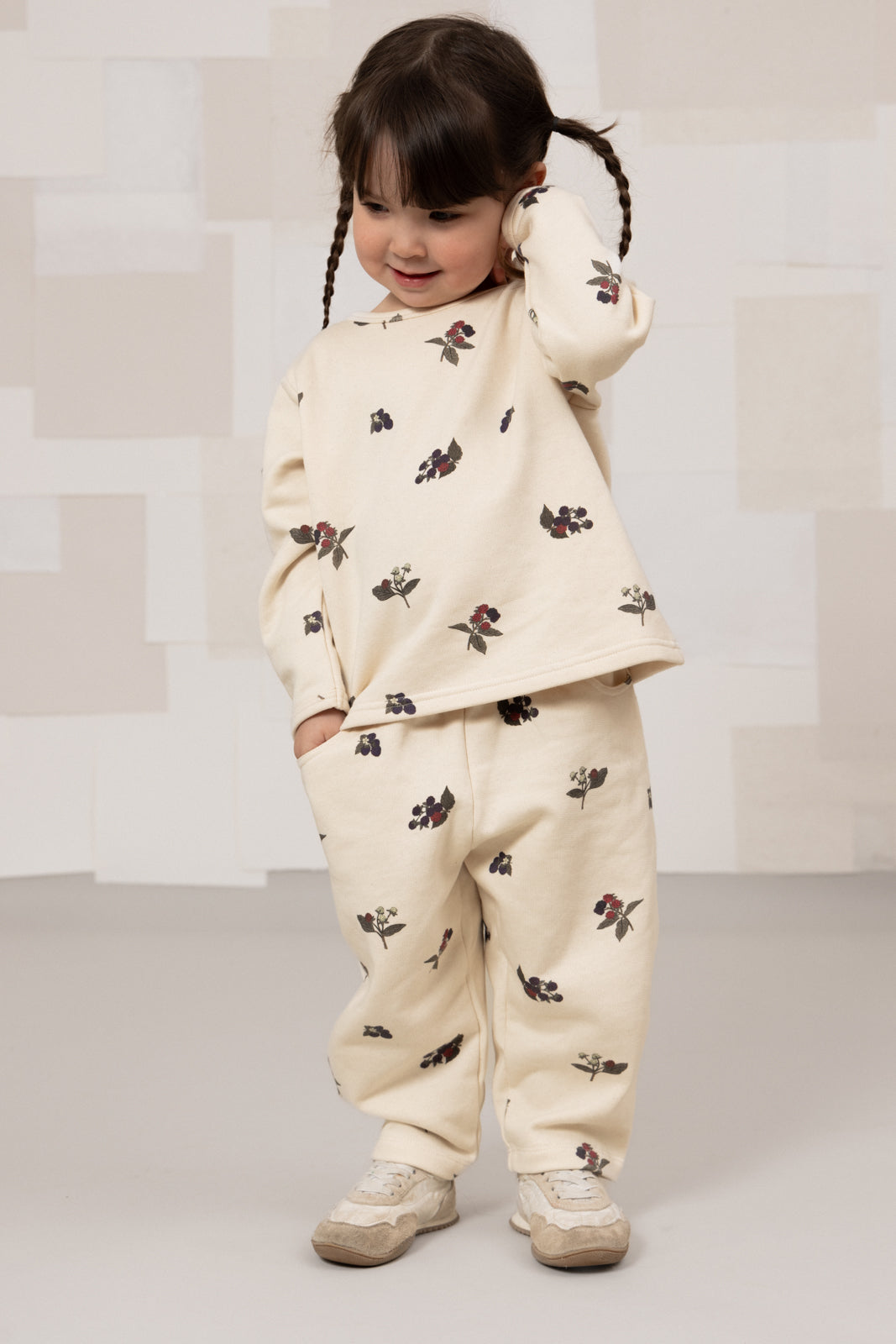 <STUDIO BOHEME PARIS> NOÉ SWEAT-SHIRT - ECRU / BLACKBERRIES