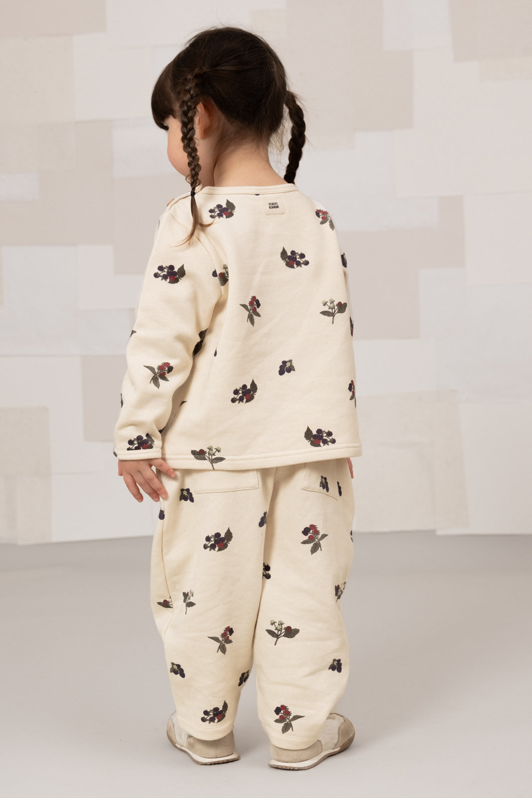 <STUDIO BOHEME PARIS> NOÉ SWEAT-SHIRT - ECRU / BLACKBERRIES