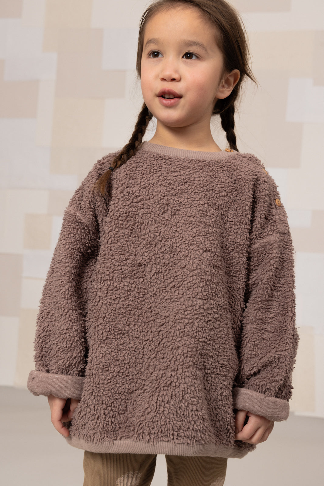 <STUDIO BOHEME PARIS> OURS SWEAT-SHIRT - MAUVE