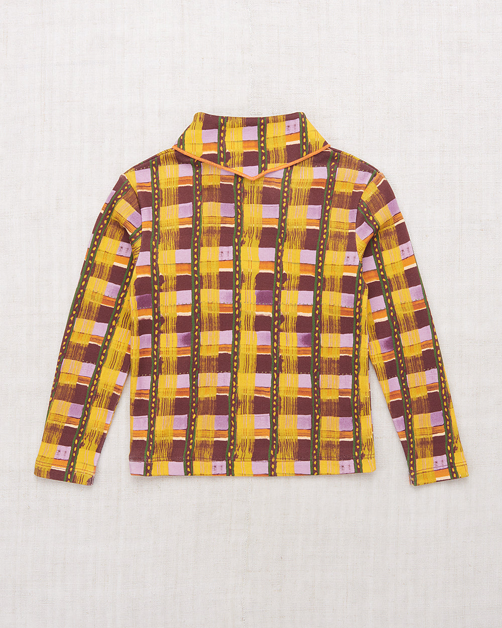 <Misha&Puff>Scout top - Plum Watercolor Plaid（2-10Y）