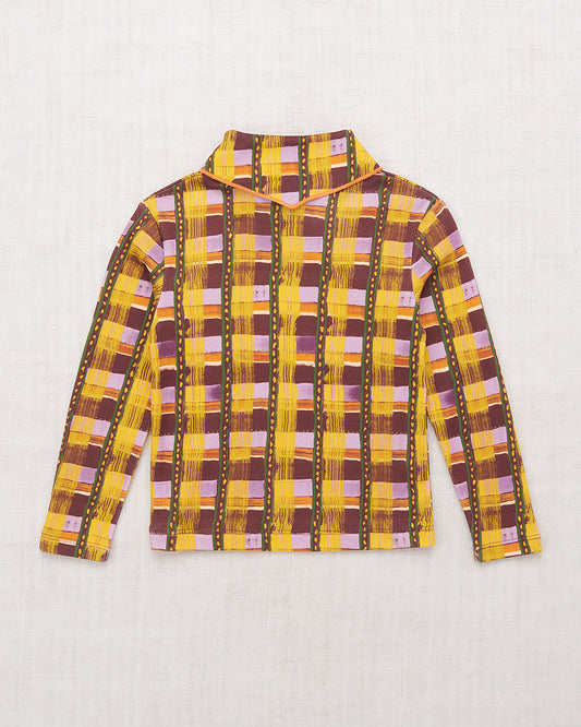 <Misha&Puff>Scout top - Plum Watercolor Plaid（2-10Y）