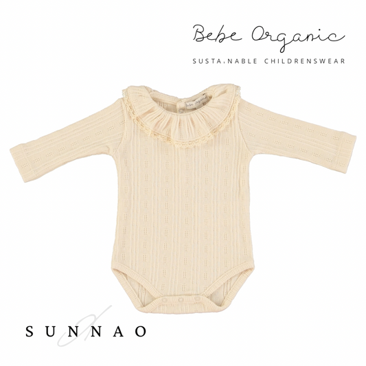 <Bebe Organic> Bebe Collar Onesie（6M/9M）