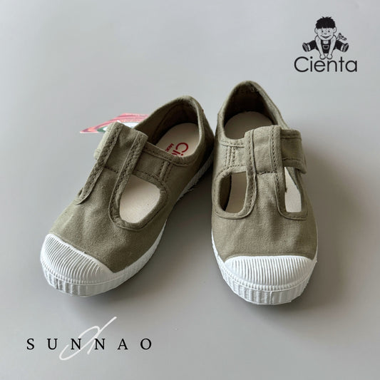 <Cienta>T strap shoes - CEMENTO 77777