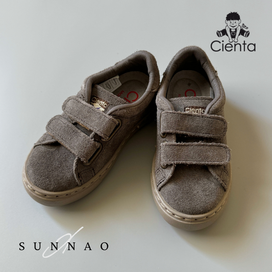 <Cienta>Velcro sneaker Suede - ANTRACITE 90887