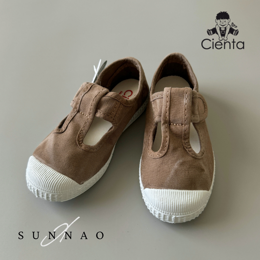 <Cienta>T strap shoes - BEIGE 77777