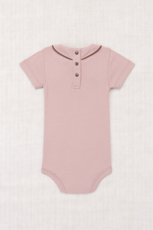 <Misha&Puff>Short Sleeve Scout Onesie - Plum Petal（6-24M）-Misha＆Puff-SUNNAO