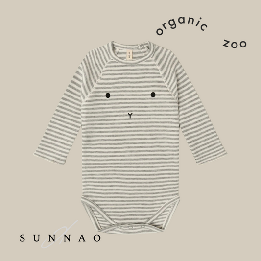 <Organic zoo> Stripy BUNNY Bodysuit （0-12M）-Organic zoo-SUNNAO
