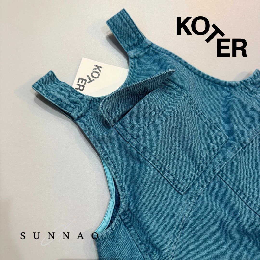 <Studio Koter> KAI OVERDYE DENIM DUNGAREES - Blue mist
