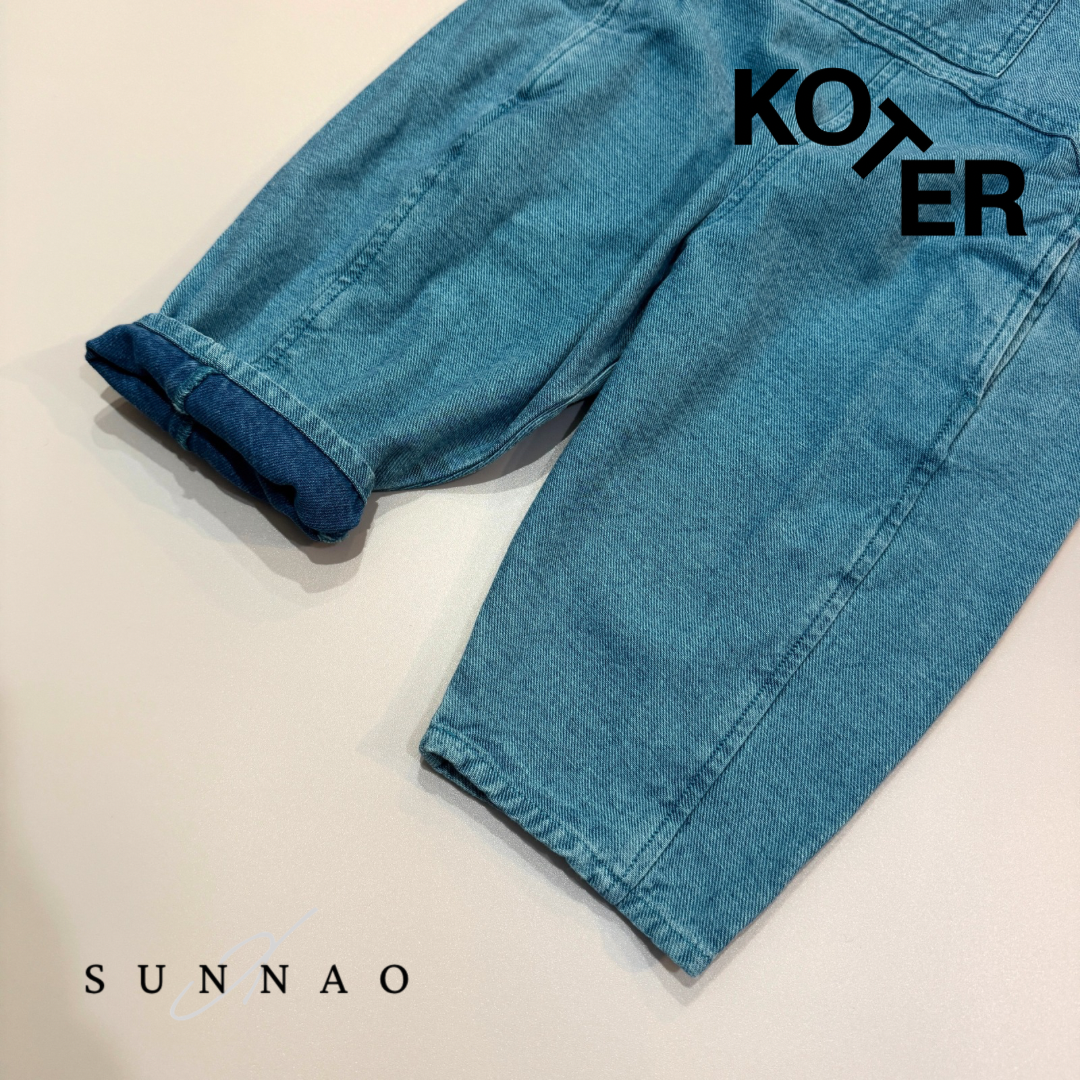 <Studio Koter> KAI OVERDYE DENIM DUNGAREES - Blue mist