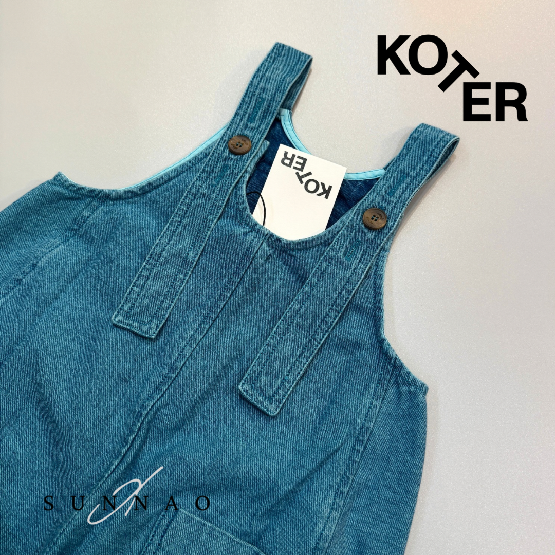 <Studio Koter> KAI OVERDYE DENIM DUNGAREES - Blue mist