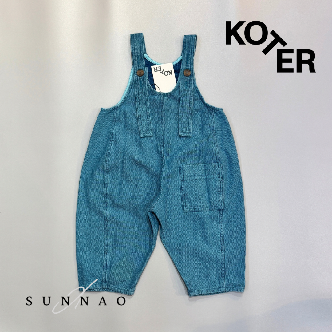 <Studio Koter> KAI OVERDYE DENIM DUNGAREES - Blue mist