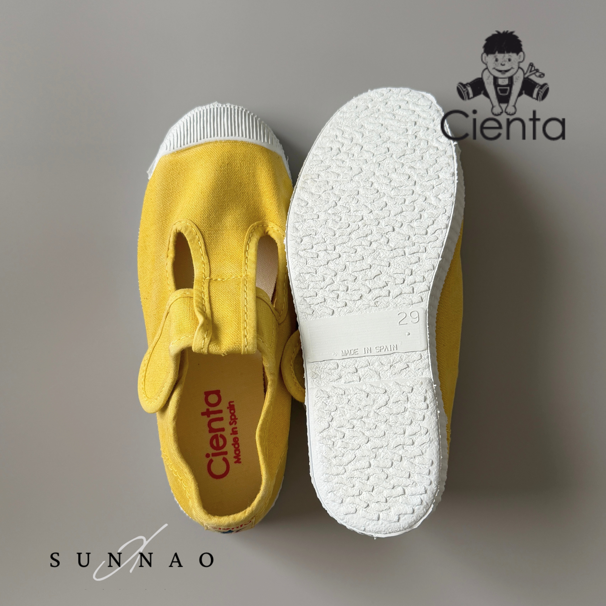 <Cienta>T strap shoes - LEMON 77777