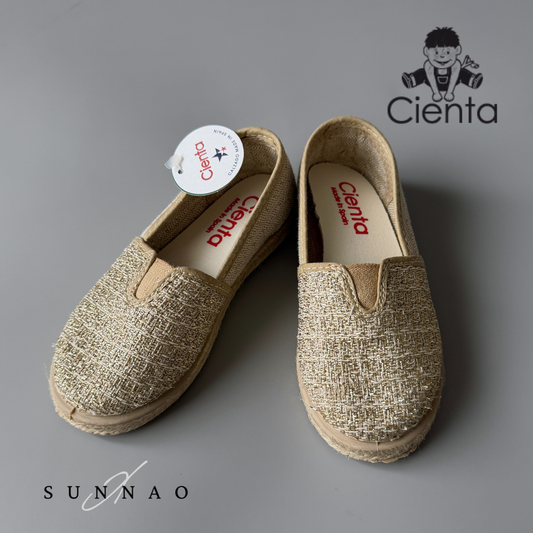 <Cienta>Espadrilles shoes GOLD 40069