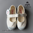 Load image into Gallery viewer, <Cienta>velcro one strap shoes - lace white 769981
