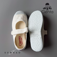 Load image into Gallery viewer, <Cienta>velcro one strap shoes - lace white 769981
