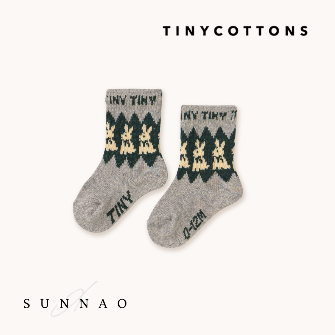 <TINYCOTTONS> Rabbits Wool Medium Socks