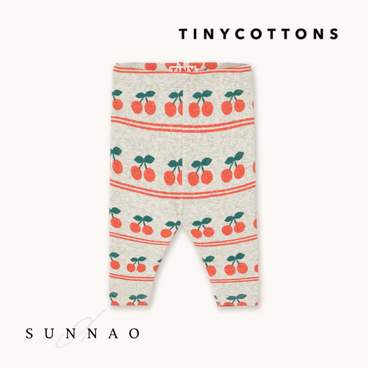 <TINYCOTTONS>  Cherry Pattern Rib Baby pant