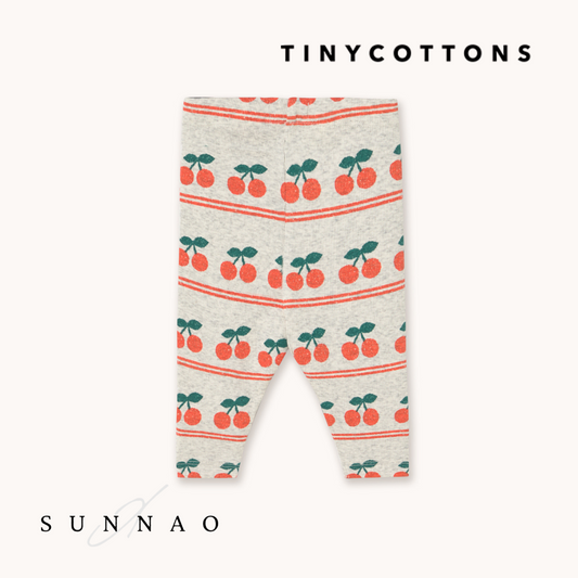 <TINYCOTTONS>  Cherry Pattern Rib Baby pant