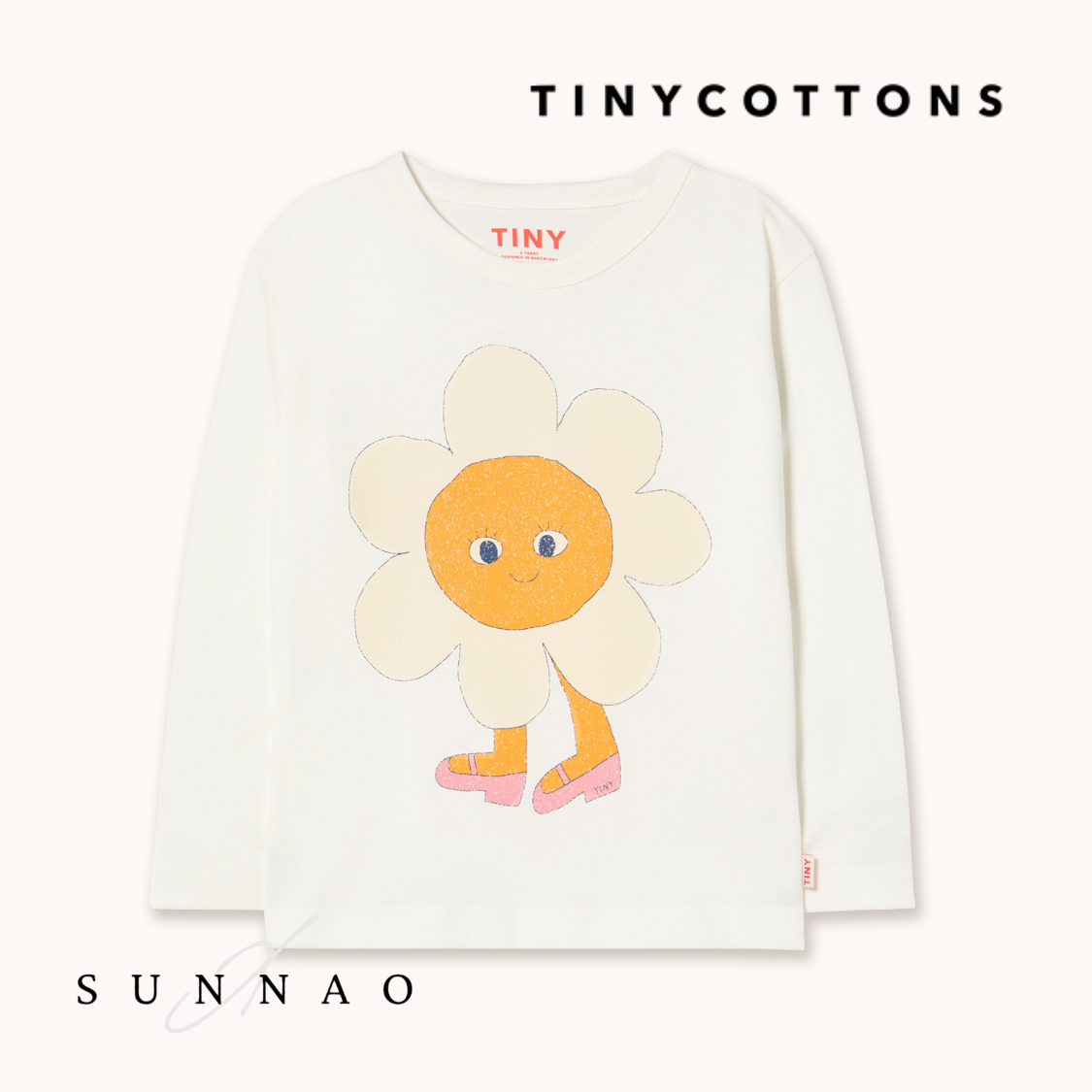 <TINYCOTTONS> Flower Graphic Sleeve Tee