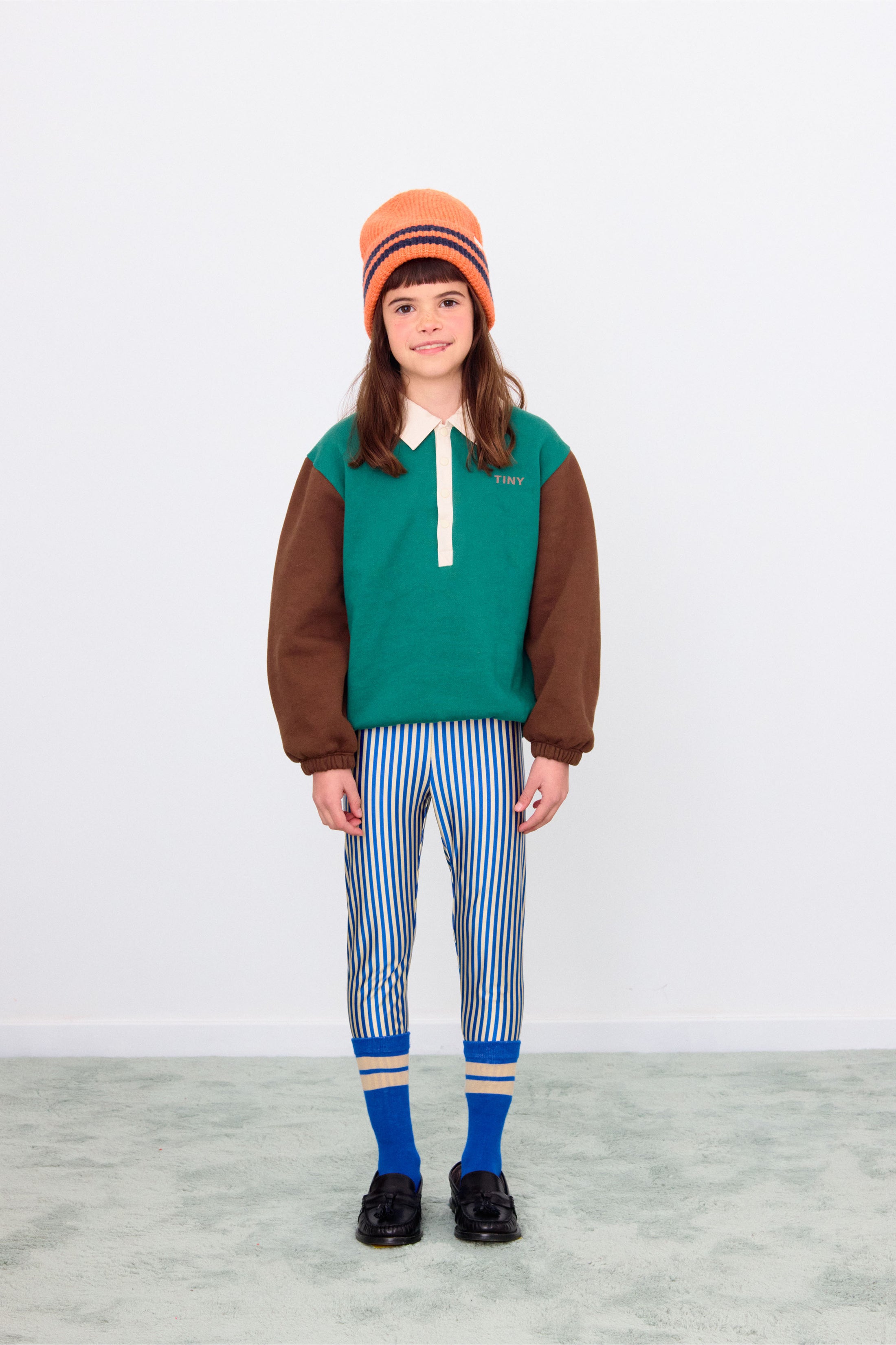 TINYCOTTONS Color Block Polo Sleeve Tee (2-8Y)