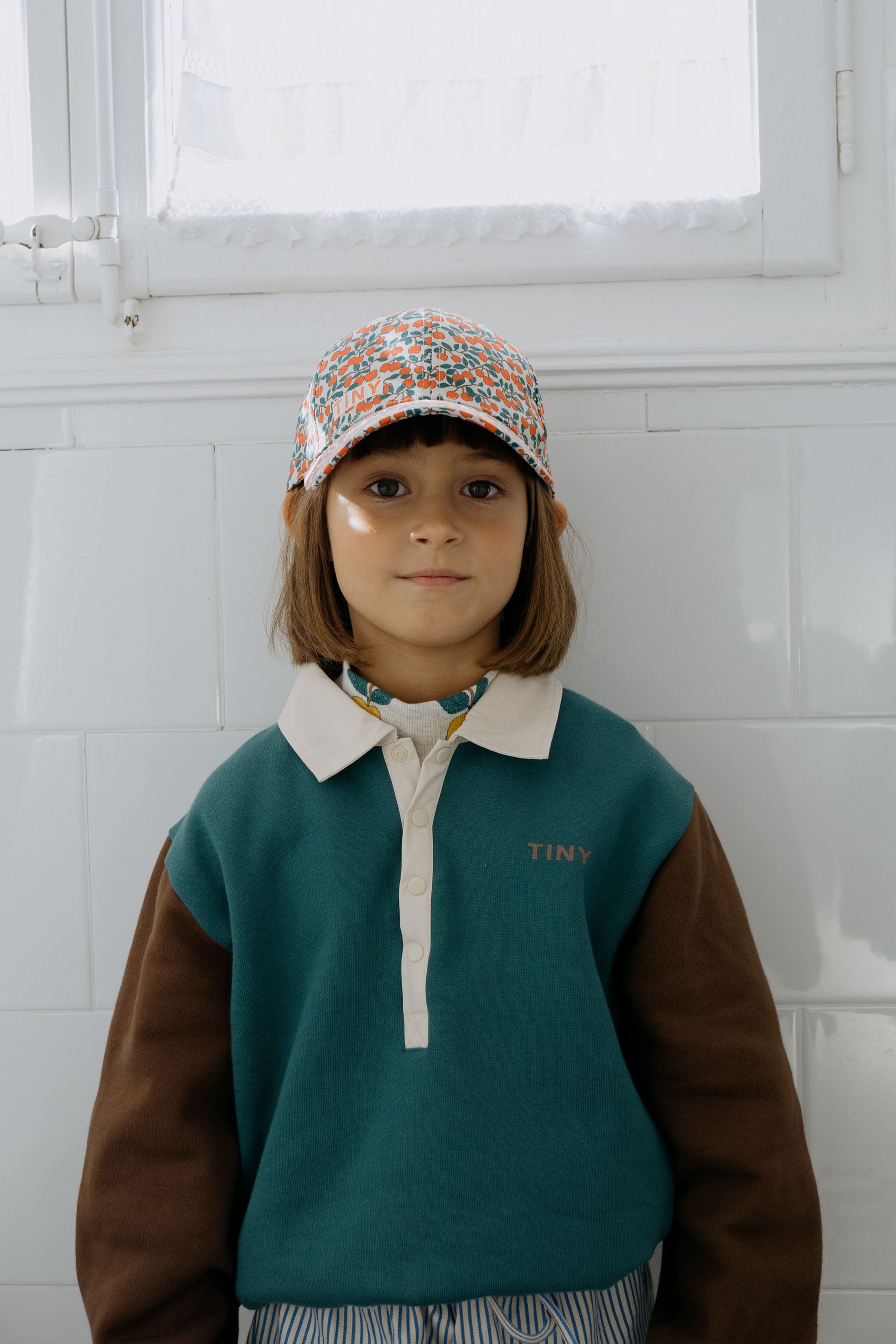 TINYCOTTONS Color Block Polo Sleeve Tee (2-8Y)